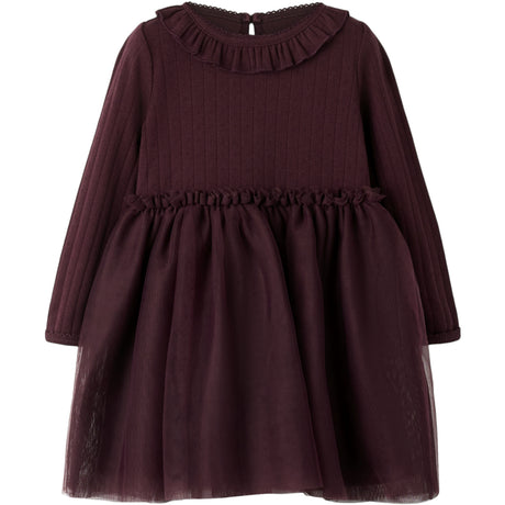 Lil'Atelier Catawba Grape Nmfsolange Ls Tyl Kjole Lil