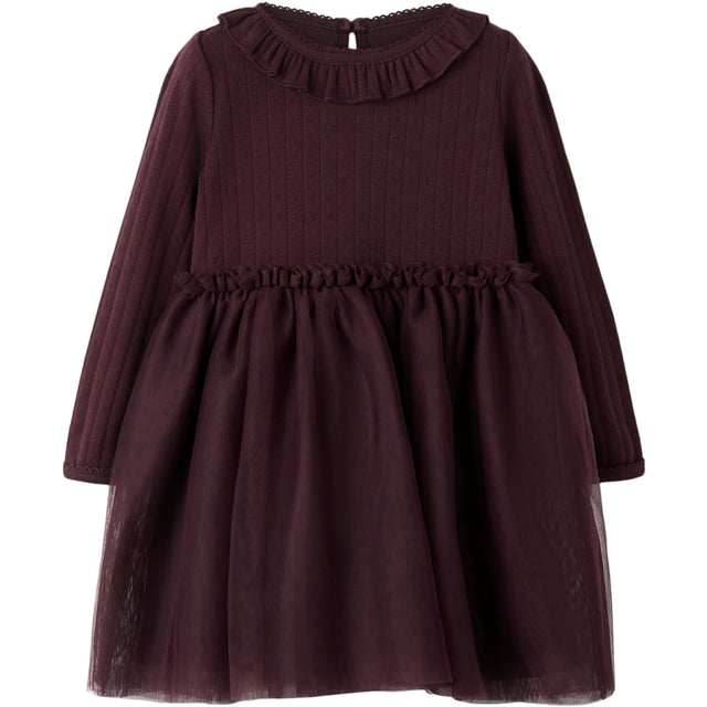 Lil'Atelier Catawba Grape Nmfsolange Ls Tyl Kjole Lil