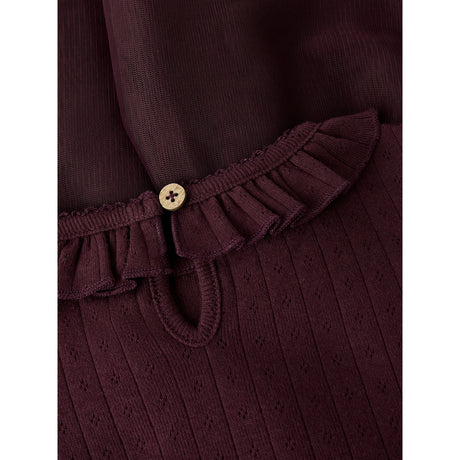 Lil'Atelier Catawba Grape Nmfsolange Ls Tyl Kjole Lil