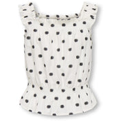 kids ONLY Cloud Dancer Black Dots Kogsweta Sl Top Wvn