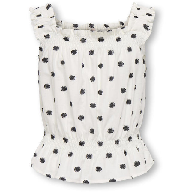 kids ONLY Cloud Dancer Black Dots Kogsweta Sl Top Wvn