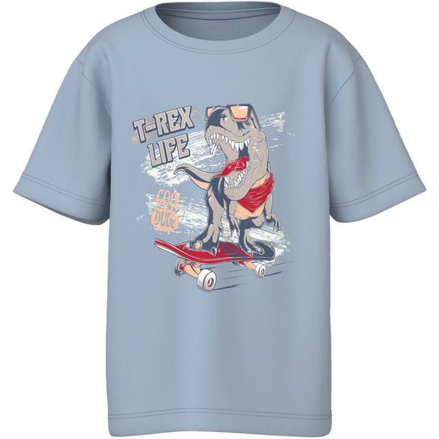 Name It Blue Fog Dino Skate Nmmvanyo Ss Nreg Top