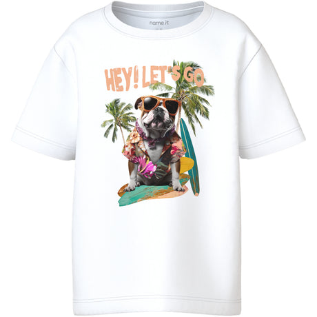 Name It Bright White Surf Dog Nmmvoto Ss Nreg Top