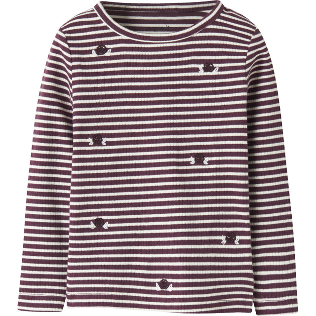 Name It Burgundy Nmfripeas Ls Top Box