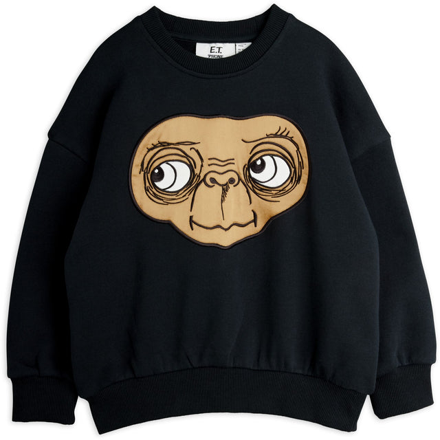 Mini Rodini Black E.T Application Sweatshirt