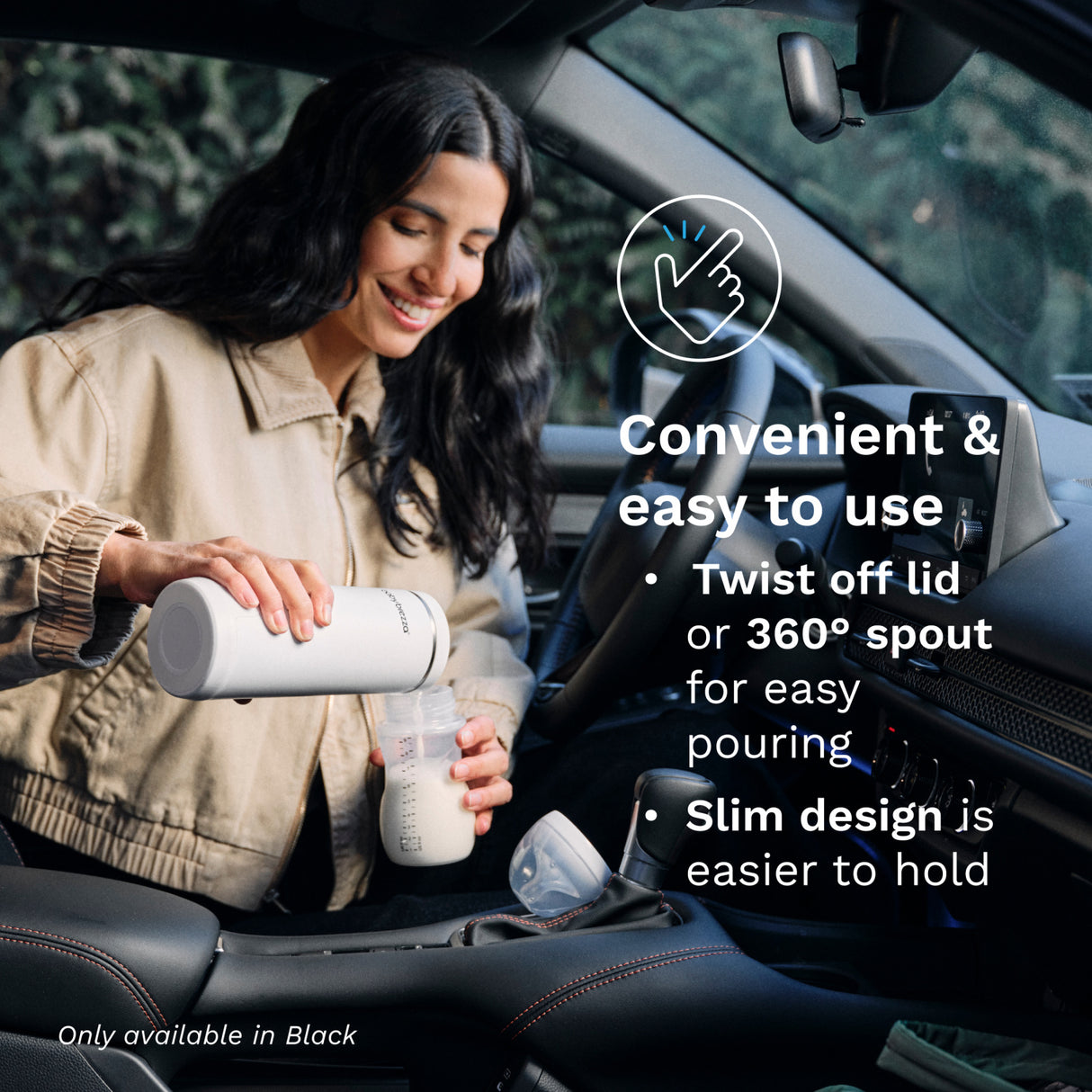 Baby Brezza Black Superfast Portable Flaskevarmer