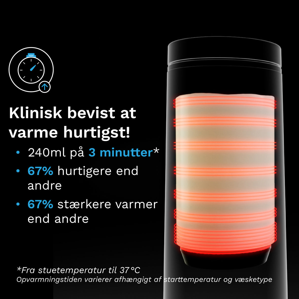 Baby Brezza Black Superfast Portable Flaskevarmer