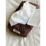 Lalaby Indigo Check Wet Wipe Cover