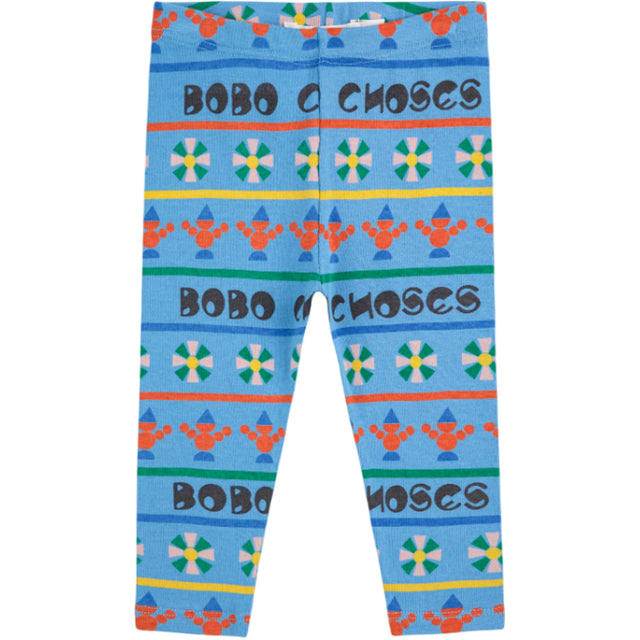 Bobo Choses Light Blue Toys All Over Leggings