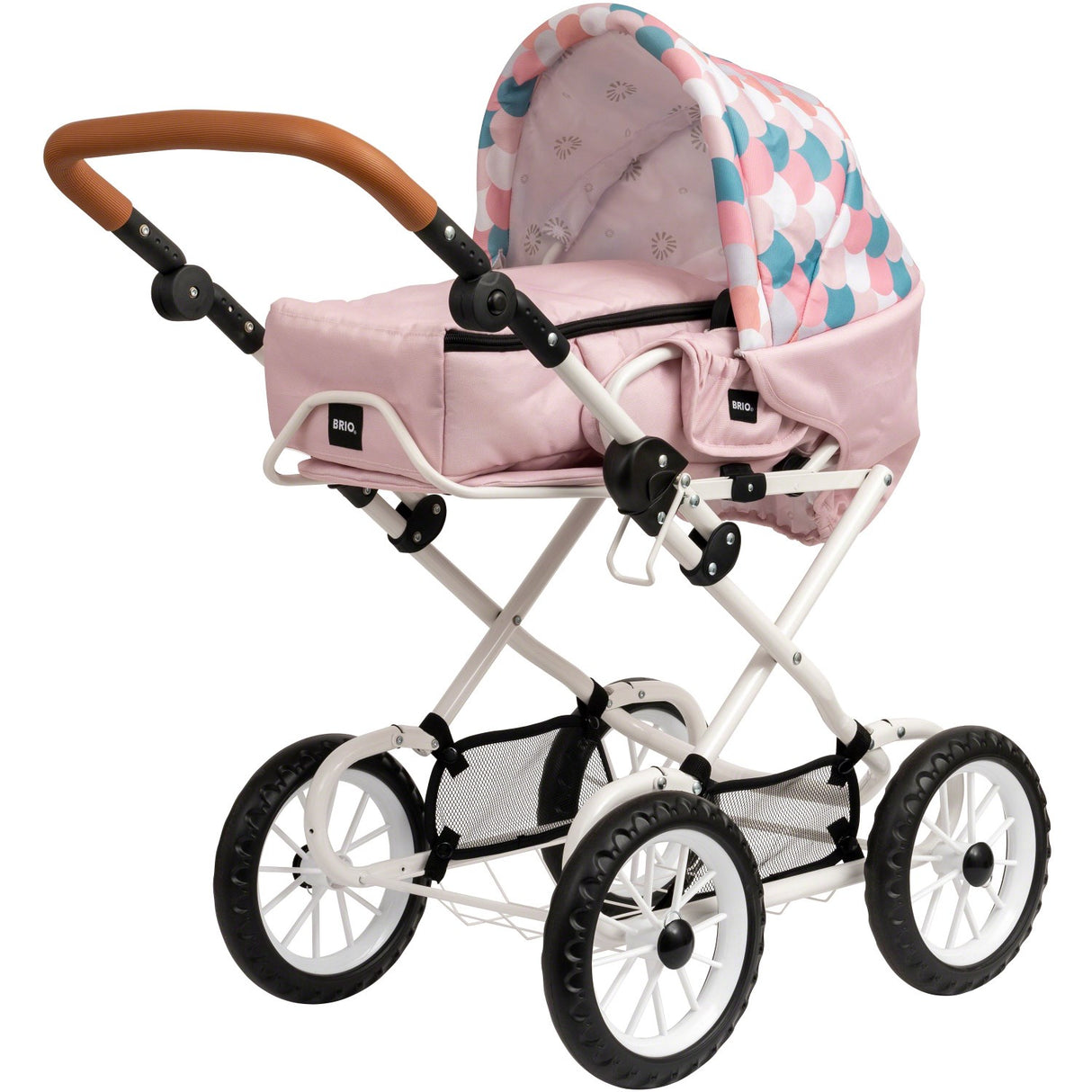 BRIO® Kombi Dukkevogn, Dråbemønster, Pink