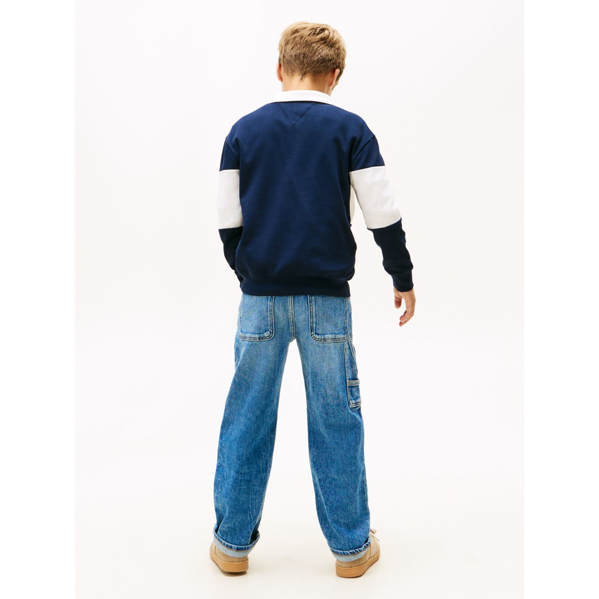 Tommy Hilfiger Dark Night Navy Colourblock Colourblock Polo Ls