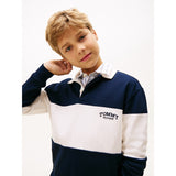 Tommy Hilfiger Dark Night Navy Colourblock Colourblock Polo Ls