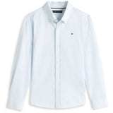 Tommy Hilfiger White Breezy Blue Stripe Aop Jersey Skjorte