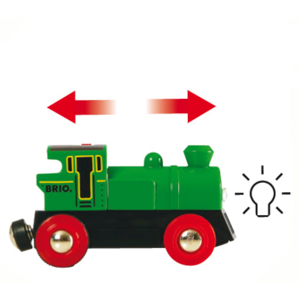 BRIO® 33595 Batteridrevet Tovejs Lokomotiv, Grønt/sort