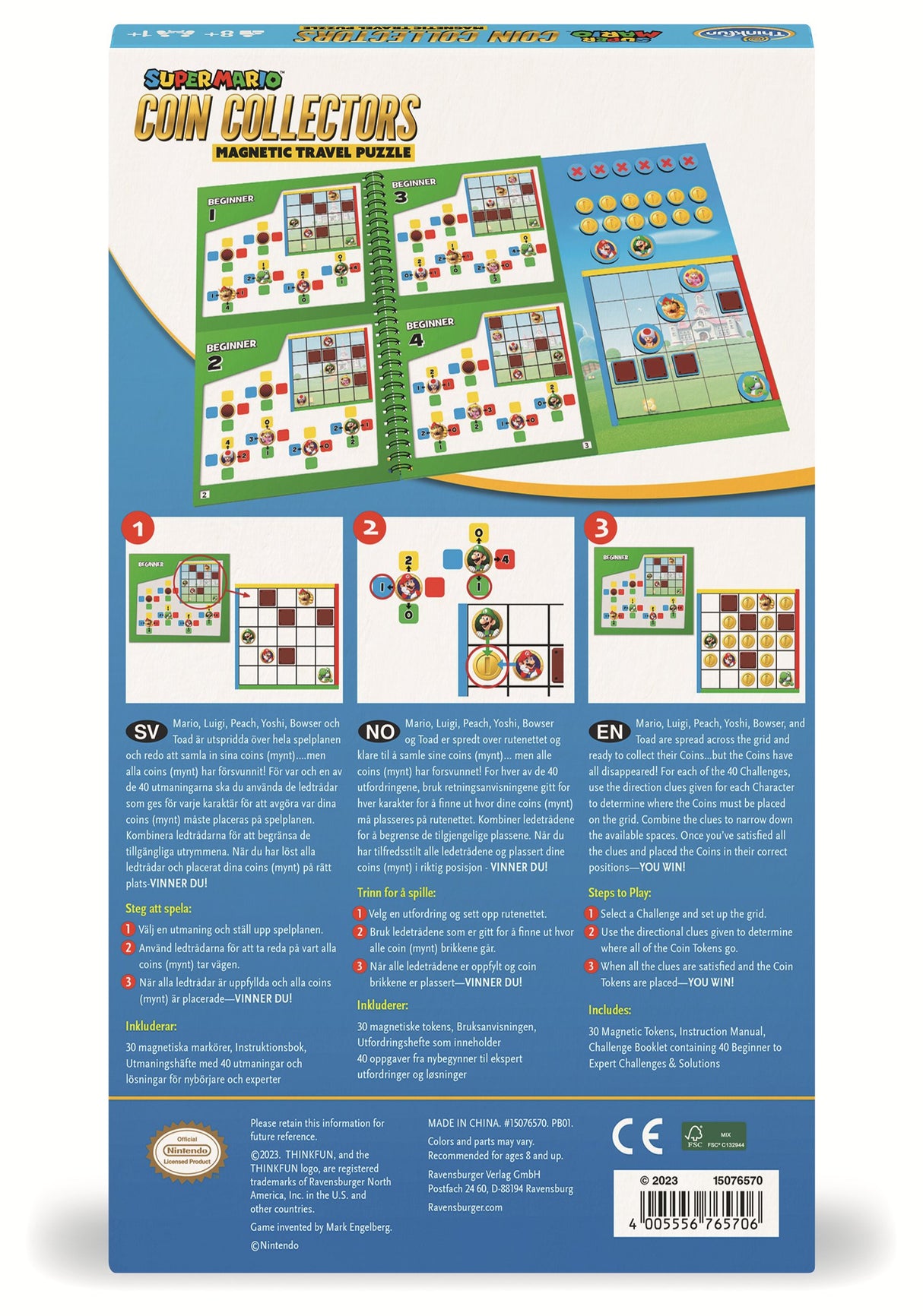 ThinkFun Super Mario Travel Game