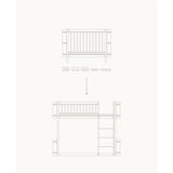 Oliver Furniture Wood Mini+ Tremmeseng Inkl. Junior Kit Til Halvhøj Seng White/Oak