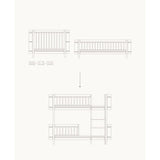 Oliver Furniture Wood Mini+ Tremmeseng & Juniorseng Til Halvhøj Køjeseng White