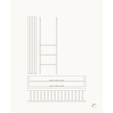Oliver Furniture Wood Mini+ Tremmeseng & Juniorseng Til Halvhøj Køjeseng White/Oak