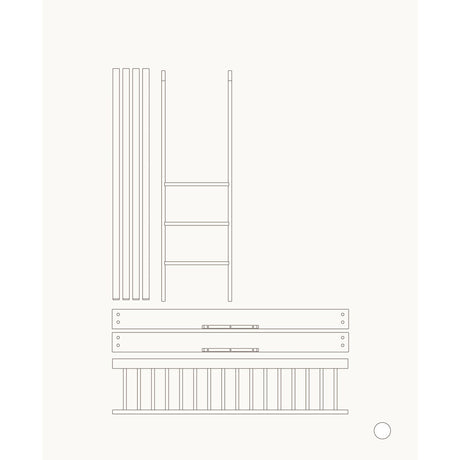 Oliver Furniture Wood Mini+ Tremmeseng & Juniorseng Til Halvhøj Køjeseng White
