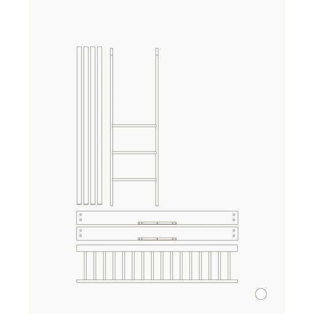 Oliver Furniture Wood Mini+ Tremmeseng & Juniorseng Til Halvhøj Køjeseng White