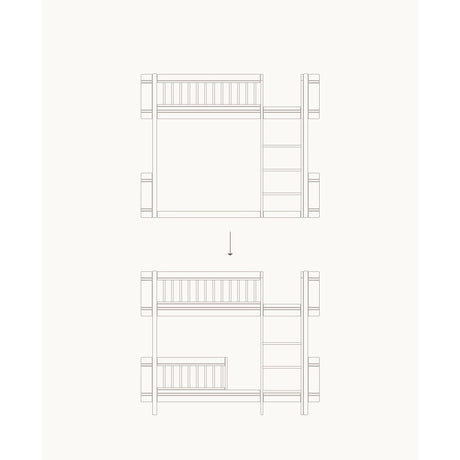 Oliver Furniture Wood Mini+ Halvhøj Seng Til Halvhøj Køjeseng Oak