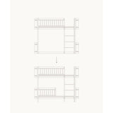 Oliver Furniture Wood Mini+ Halvhøj Seng Til Halvhøj Køjeseng White