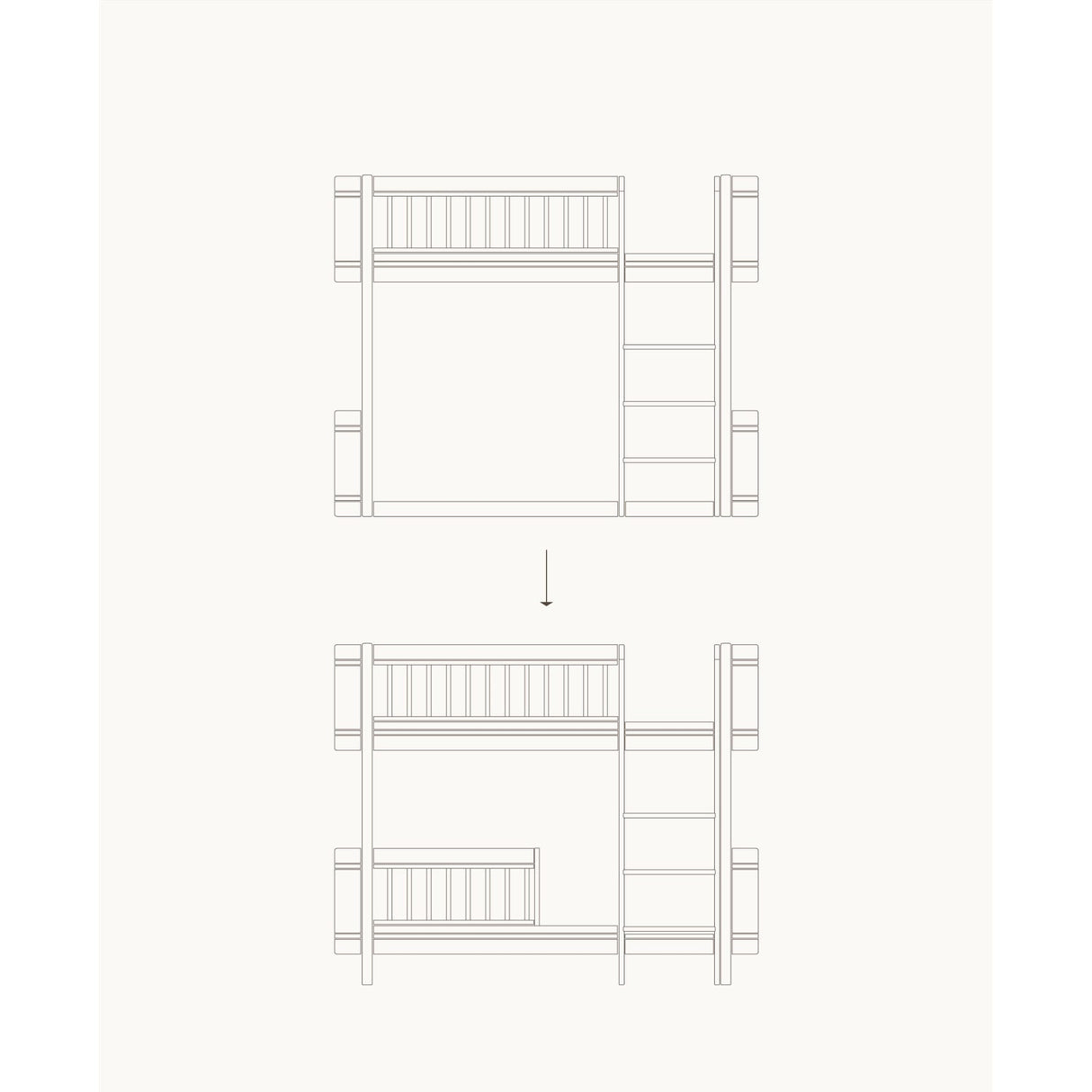 Oliver Furniture Wood Mini+ Halvhøj Seng Til Halvhøj Køjeseng White/Oak