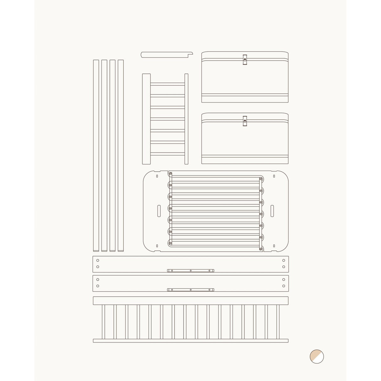 Oliver Furniture Wood Mini+ Halvhøj Seng Til Halvhøj Køjeseng White/Oak