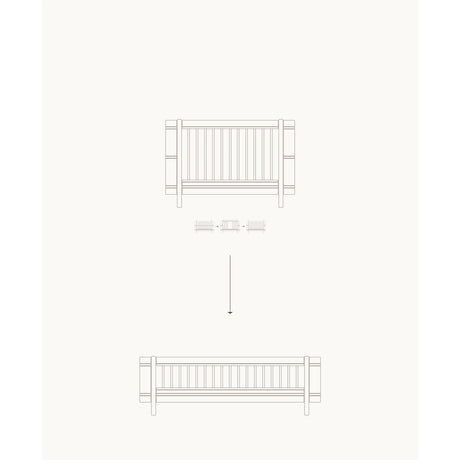 Oliver Furniture Wood Mini+ Junior Kit (Tillæg Til Mini+ Tremmeseng) White