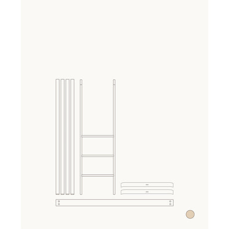 Oliver Furniture Wood Mini+ Tremmeseng Inkl. Junior Kit Til Halvhøj Seng Oak