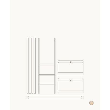 Oliver Furniture Wood Mini+ Tremmeseng & Juniorseng Til Halvhøj Køjeseng Oak