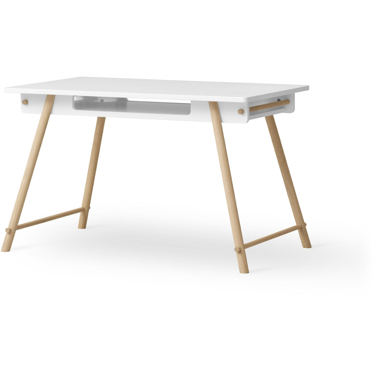 Oliver Furniture Camp Junior Skrivebord Justerbart White/Oak