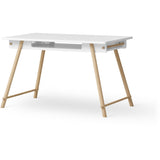 Oliver Furniture Camp Junior Skrivebord Justerbart White/Oak