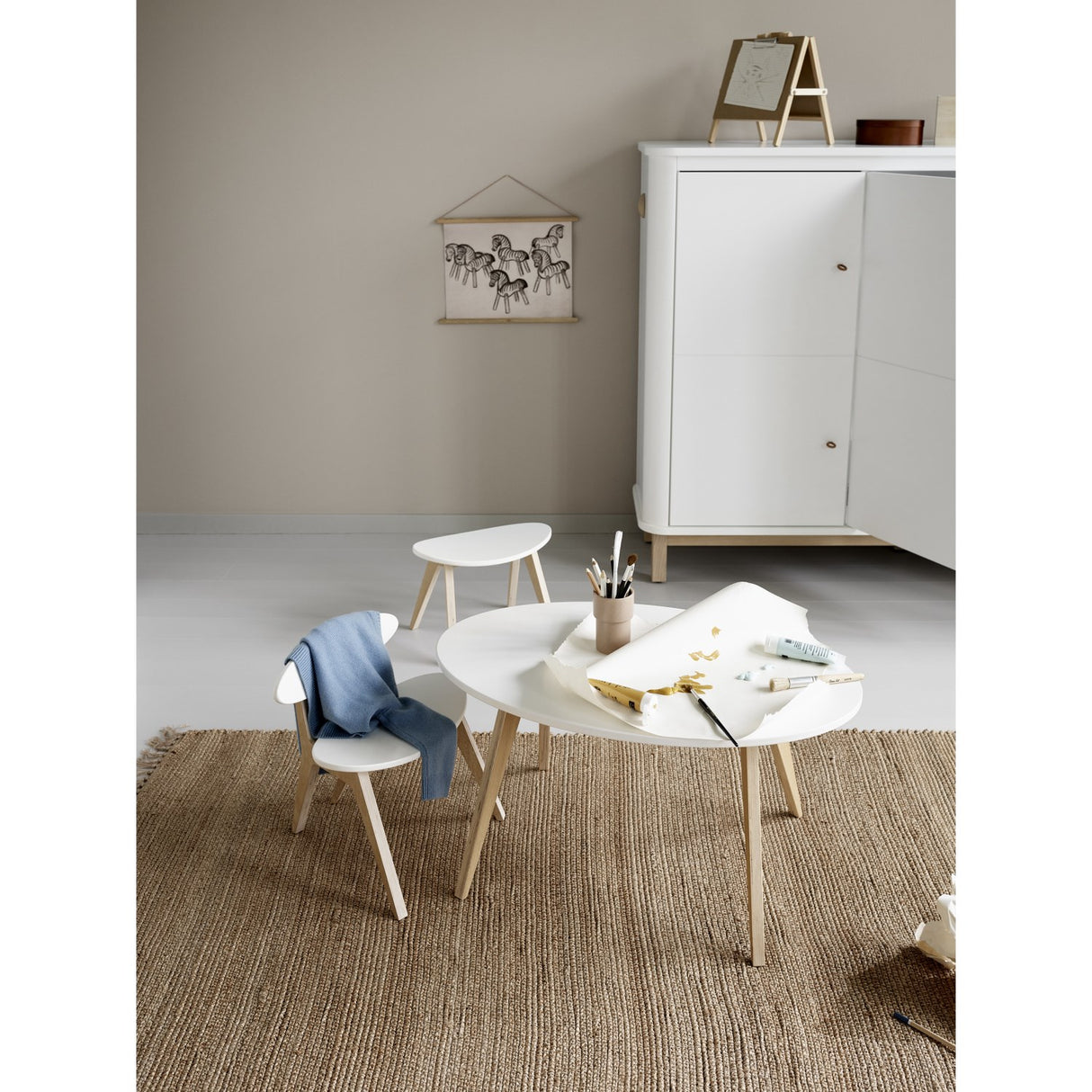 Oliver Furniture Wood Multiskab 3 Døre White/Oak