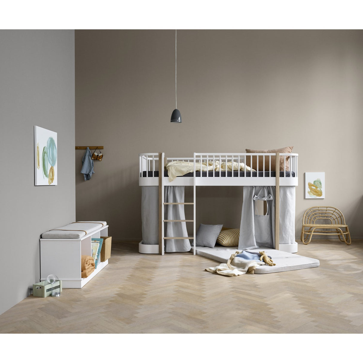 Oliver Furniture Wood Original Halvhøj Seng 138 Cm 90x200 Cm White/Oak