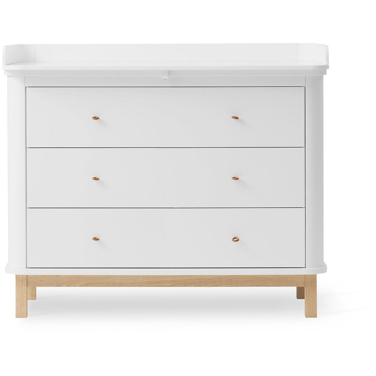Oliver Furniture Wood Puslekommode 3 Skuffer White/Oak