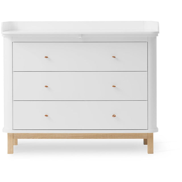 Oliver Furniture Wood Puslekommode 3 Skuffer White/Oak