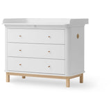 Oliver Furniture Wood Puslekommode 3 Skuffer White/Oak