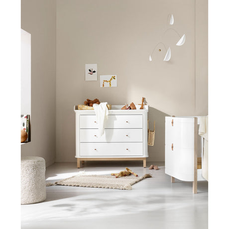 Oliver Furniture Wood Puslekommode 3 Skuffer White/Oak