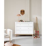 Oliver Furniture Wood Kommode 3 Skuffer White/Oak