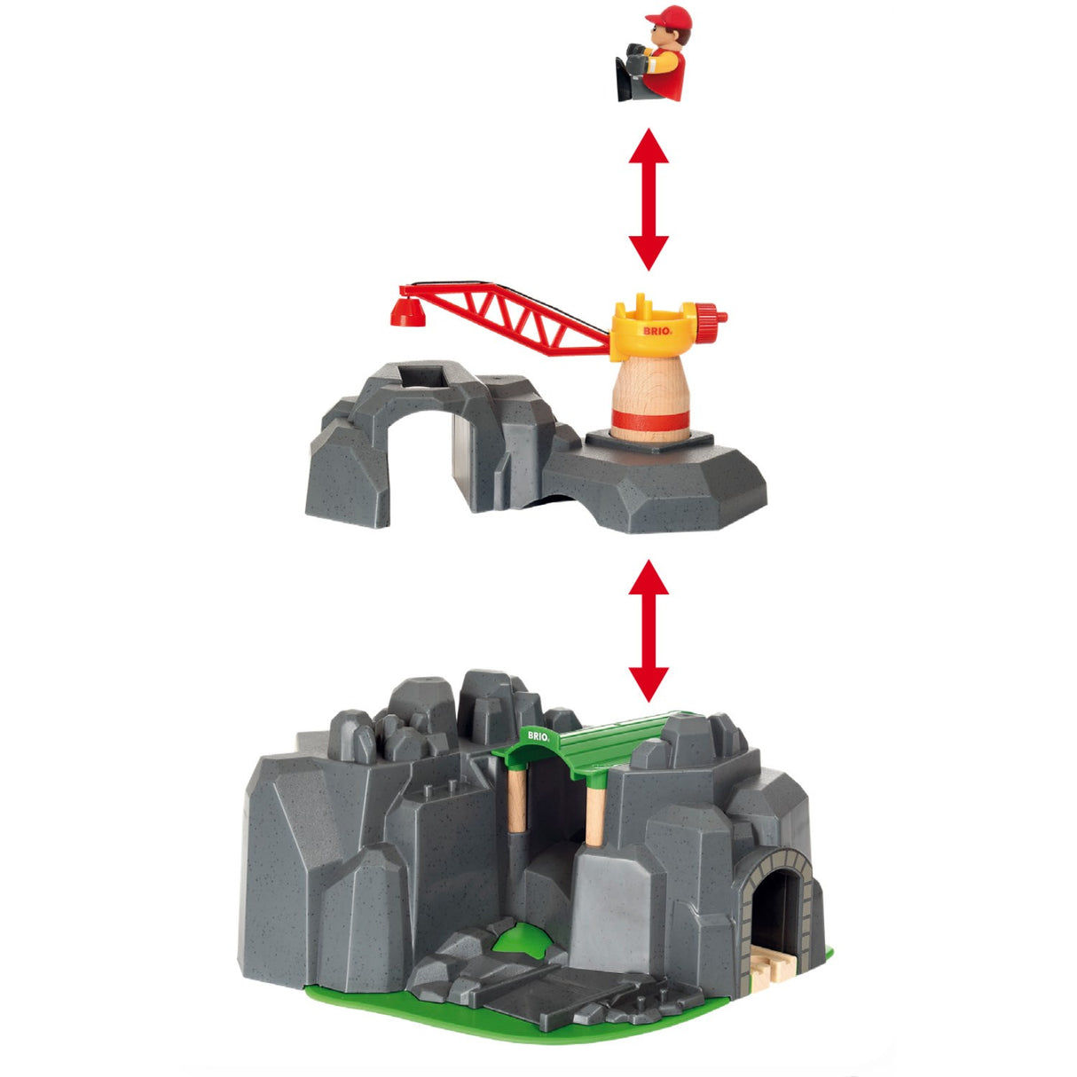 BRIO® 33889 Kran- Og Bjergtunnel