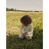 Lil'Atelier Turtledove Melange Nmnnalu Rib Wo/Mo Ls Slim Top Lil