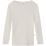 Lil'Atelier Turtledove Melange Nmnnalu Rib Wo/Mo Ls Slim Top Lil