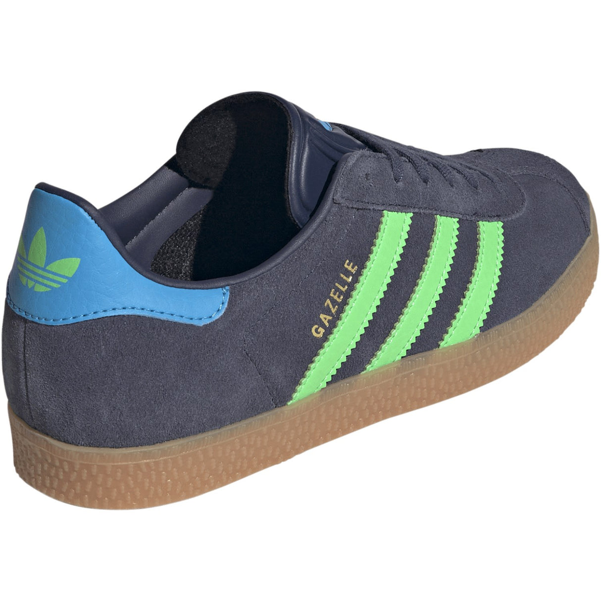 adidas Originals Shadow Navy/Screaming Green/Lucid Aquamarine Gazelle J Sneakers