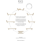 KAS Kopenhagen Natural Oil Eli Conversion Kit Headboards X2