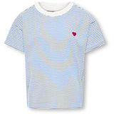 kids ONLY Cloud Dancer Open Air Y/D Stripes / Red Heart Kogpisa Maiken Life Crop Ss Onl Jrs Noos