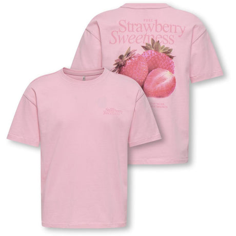 kids ONLY Romance Rose Strawberry Koghelen Life S/S Loose Tee Jrs Noos