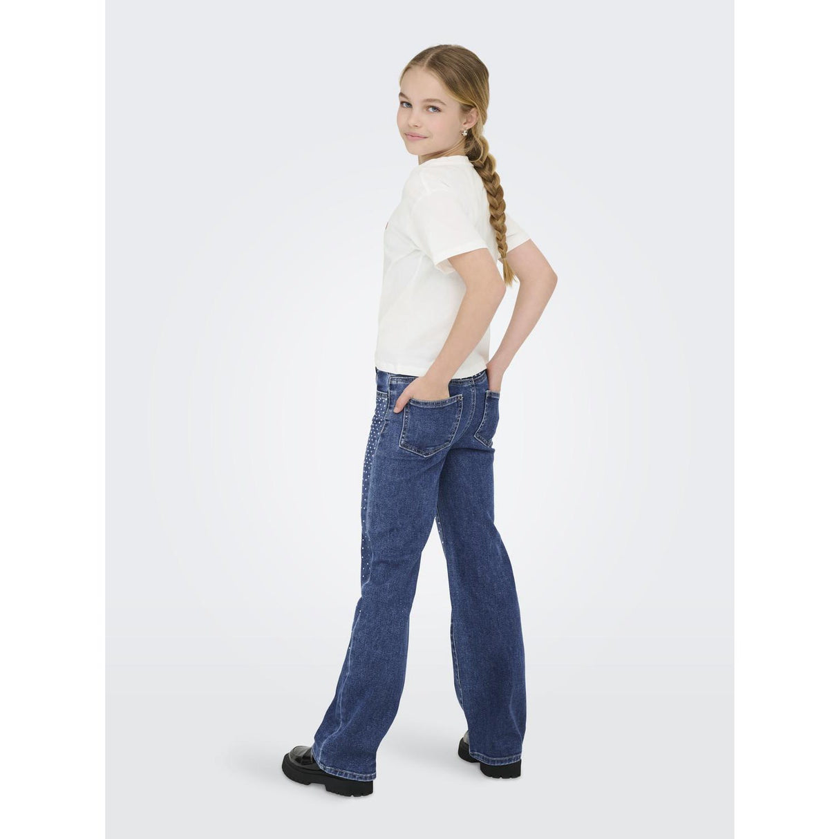 kids ONLY Cloud Dancer Heart Emb./Equestian Red Kogmaiken Life Cropheart Ss Top Jrs Noos