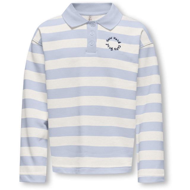 kids ONLY Soft Chambray White Alyssum Kogesther L/S Polo Emb Vd Swt