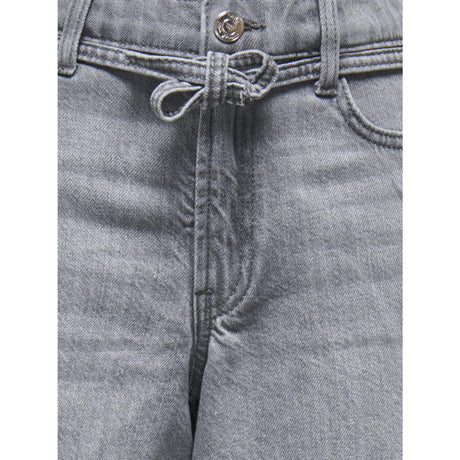 kids ONLY Medium Grey Denim Koggianna Hw Bælte Shorts Pimbox Dnm Noos
